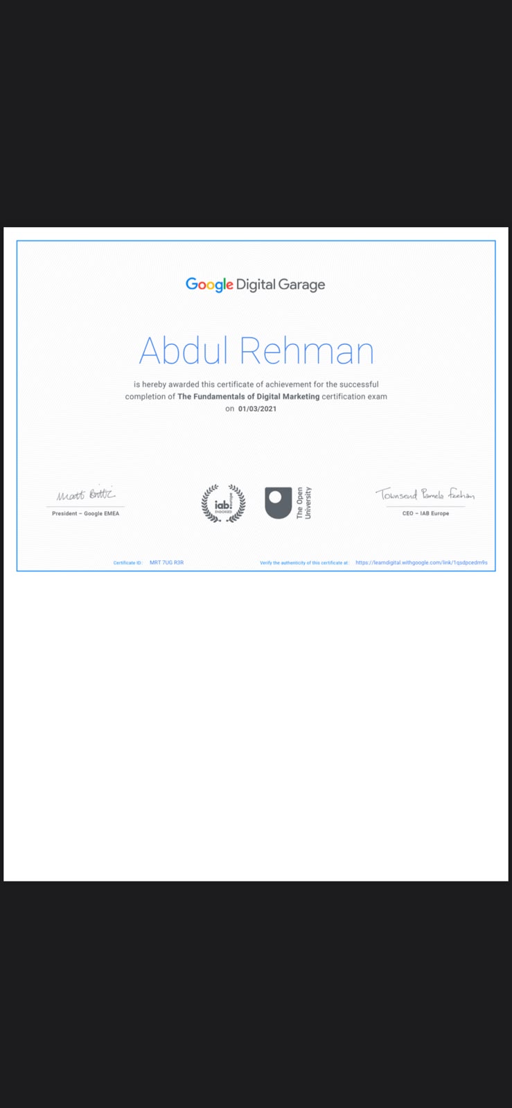Fundamentals of Digital Marketing